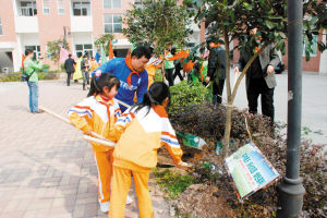 英利育才小學(xué)植樹節(jié)金桂飄香